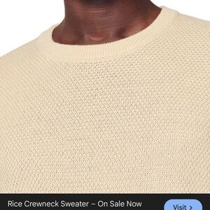 Sandro Men's creamCrewneck wool blend Sweater small
